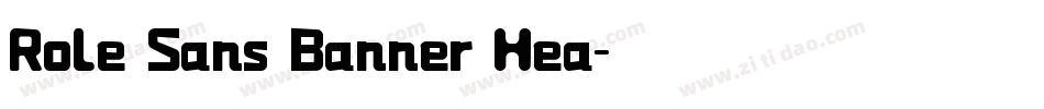 Role Sans Banner Hea字体转换